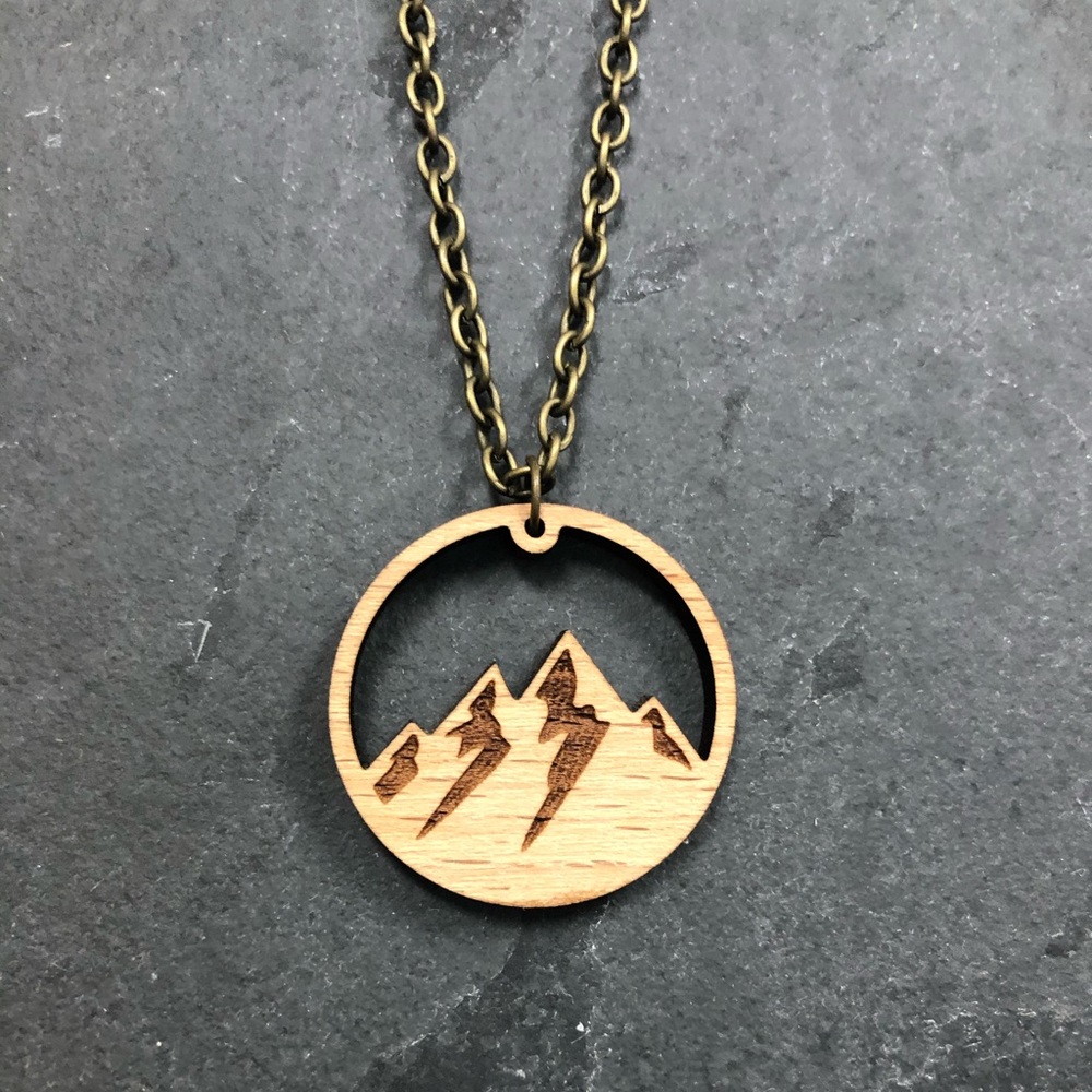 Wooden Mountain Necklace